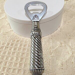 Brighton Celebration Beer Soda Coke Bottle Cap Opener Heavy Ornate Silver